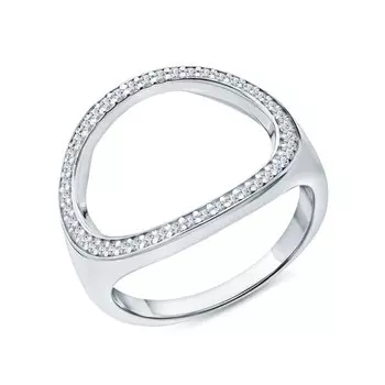 Серебряное кольцо с фианитами