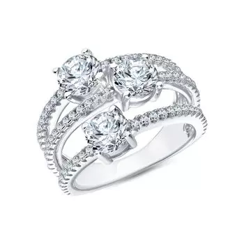 Серебряное кольцо с фианитами