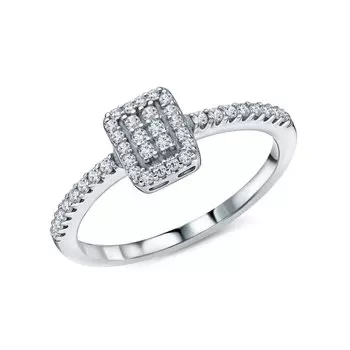 Серебряное кольцо с фианитами