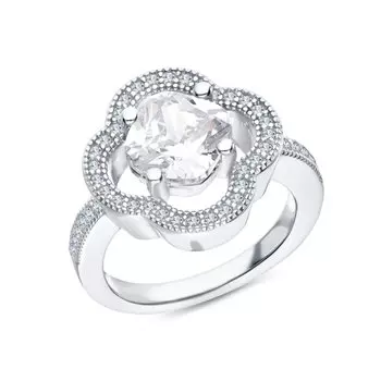 Серебряное кольцо с фианитами