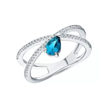 Серебряное кольцо с фианитами