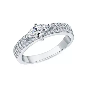 Серебряное кольцо с фианитами