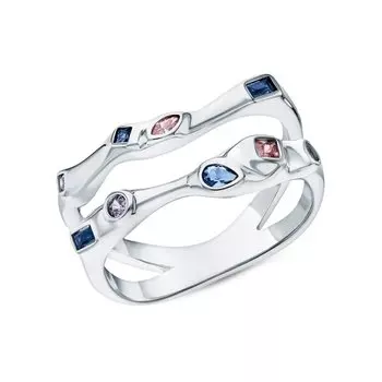 Серебряное кольцо с фианитами