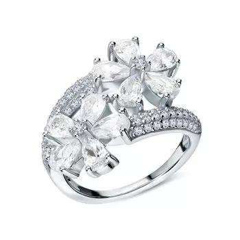 Серебряное кольцо с фианитами