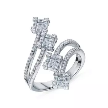 Серебряное кольцо с фианитами