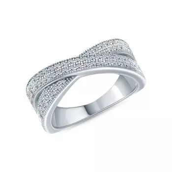 Серебряное кольцо с фианитами