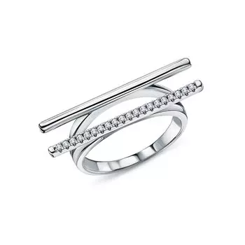 Серебряное кольцо с фианитами