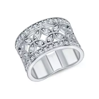 Серебряное кольцо с фианитами