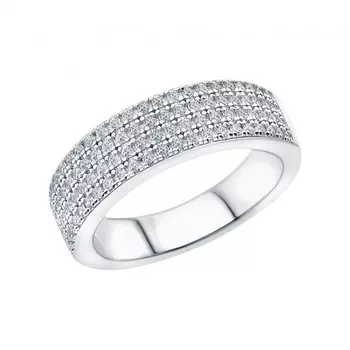 Серебряное кольцо с фианитами