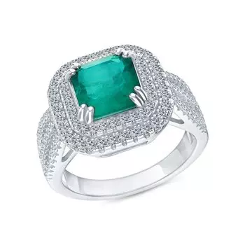 Серебряное кольцо с фианитами