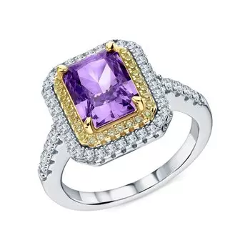 Серебряное кольцо с фианитами