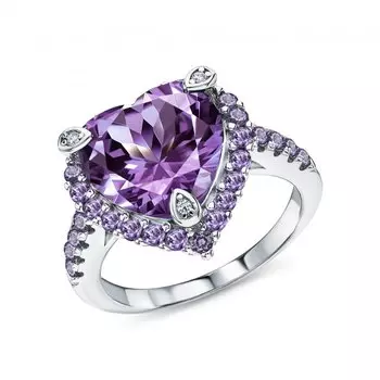 Серебряное кольцо с фианитами