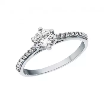 Серебряное кольцо с фианитами