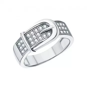 Серебряное кольцо с фианитами