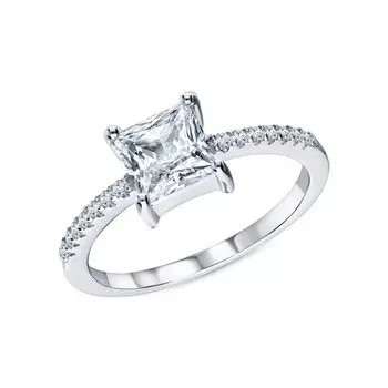 Серебряное кольцо с фианитами