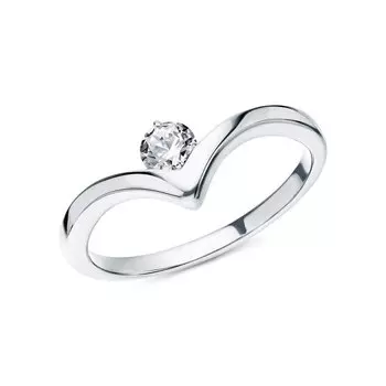 Серебряное кольцо с фианитами