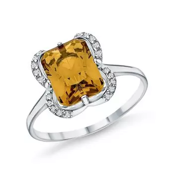 Серебряное кольцо с фианитами