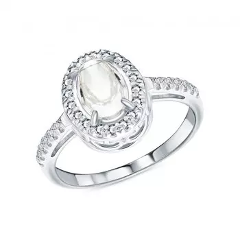 Серебряное кольцо с фианитами