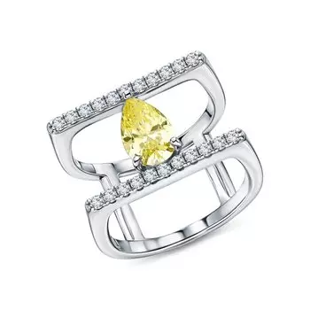 Серебряное кольцо с фианитами