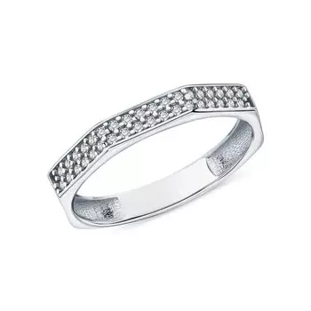Серебряное кольцо с фианитами