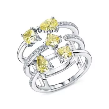 Серебряное кольцо с фианитами