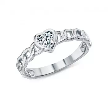 Серебряное кольцо с фианитами