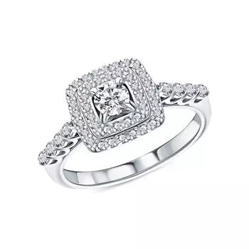Серебряное кольцо с фианитами