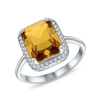 Серебряное кольцо с фианитами