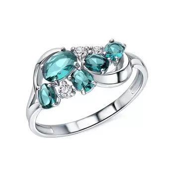 Серебряное кольцо с фианитами