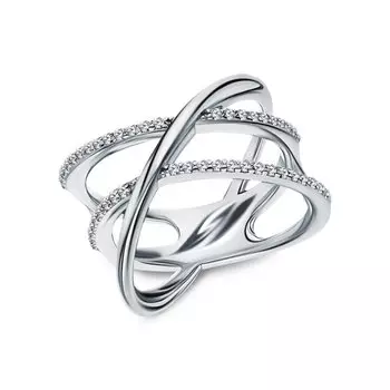 Серебряное кольцо с фианитами