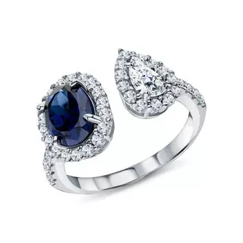 Серебряное кольцо с фианитами