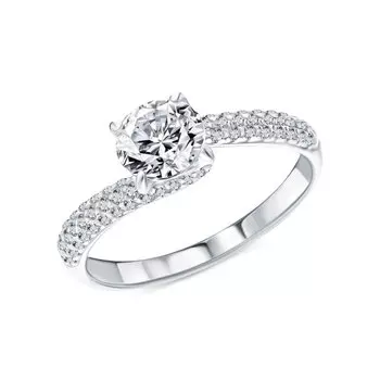 Серебряное кольцо с фианитами
