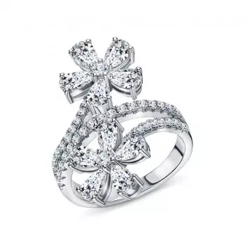 Серебряное кольцо с фианитами