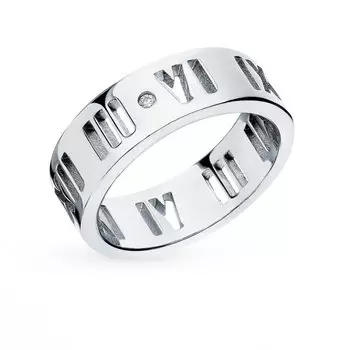 Серебряное кольцо с фианитами