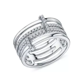 Серебряное кольцо с фианитами