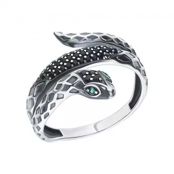 Серебряное кольцо с фианитами