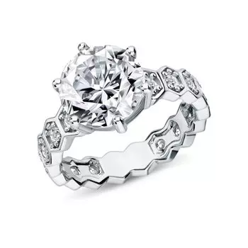 Серебряное кольцо с фианитами