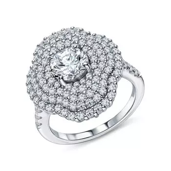 Серебряное кольцо с фианитами