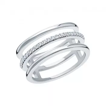 Серебряное кольцо с фианитами