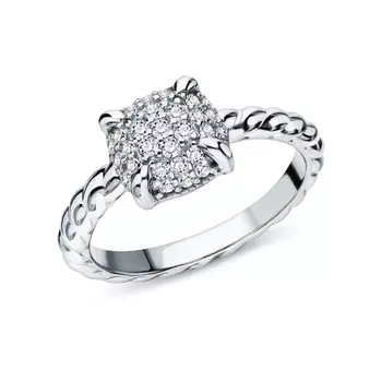 Серебряное кольцо с фианитами