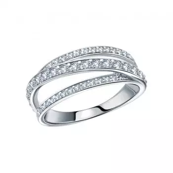 Серебряное кольцо с фианитами