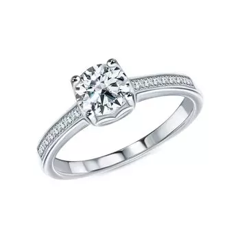 Серебряное кольцо с фианитами