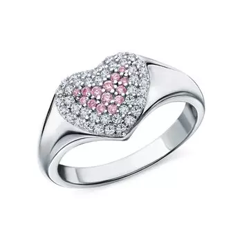 Серебряное кольцо с фианитами