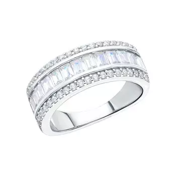Серебряное кольцо с фианитами