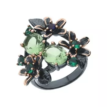 Серебряное кольцо с фианитами