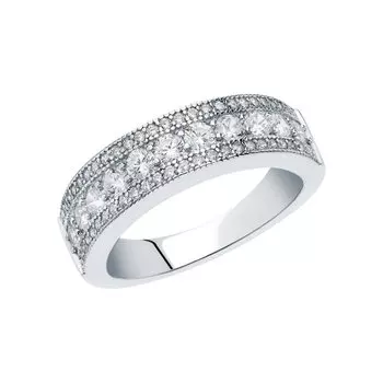 Серебряное кольцо с фианитами