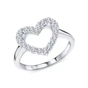 Серебряное кольцо с фианитами