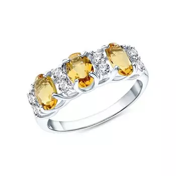 Серебряное кольцо с фианитами