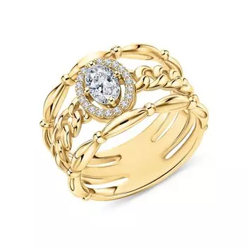 Серебряное кольцо с фианитами