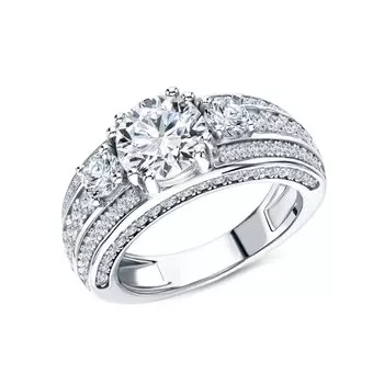 Серебряное кольцо с фианитами